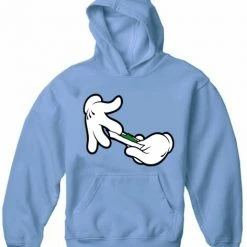 Bewild Cool Funny & Offensive Cartoon Hands Roll A Joint Adult Hoodie