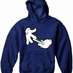 Bewild Cool Funny & Offensive Cartoon Hands Roll A Joint Adult Hoodie