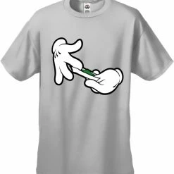 Bewild Cartoon Hands Roll A Joint Men's T-Shirt Cool Funny & Offensive