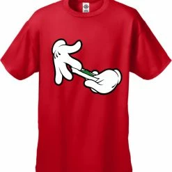 Bewild Cartoon Hands Roll A Joint Men's T-Shirt Cool Funny & Offensive