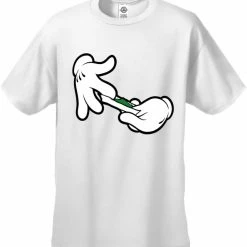 Bewild Cartoon Hands Roll A Joint Men's T-Shirt Cool Funny & Offensive