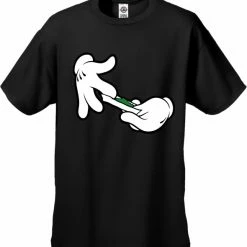 Bewild Cartoon Hands Roll A Joint Men's T-Shirt Cool Funny & Offensive