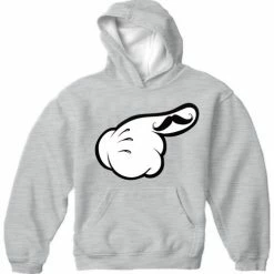 Bewild Cool Funny & Offensive Cartoon Hands The 'Stache Adult Hoodie