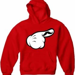 Bewild Cool Funny & Offensive Cartoon Hands The 'Stache Adult Hoodie