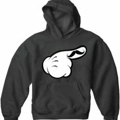Bewild Cool Funny & Offensive Cartoon Hands The 'Stache Adult Hoodie