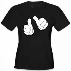 Bewild Cartoon Hands "This Girl" Girl's T-Shirt Cool Funny & Offensive