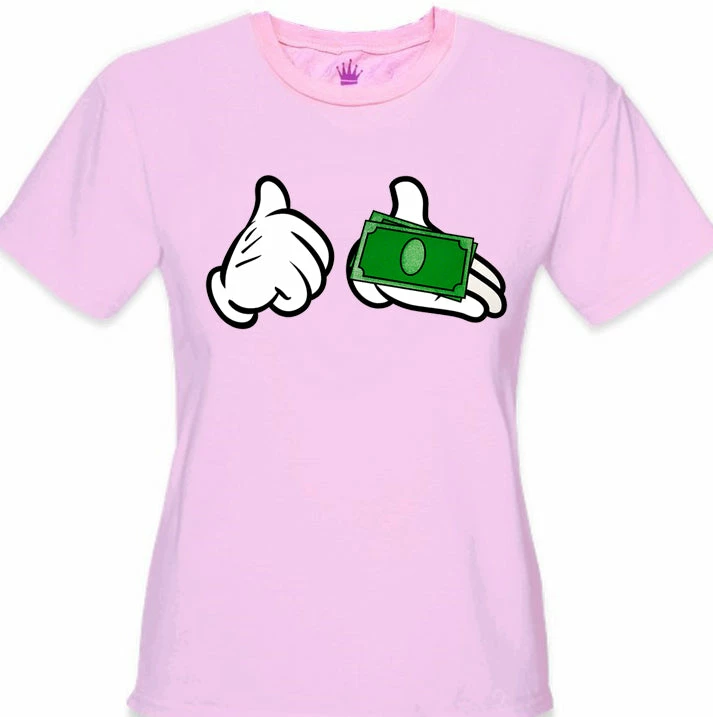 Bewild Cartoon Money Hands Girls T-Shirt Cool Funny & Offensive 5 Bewild Cartoon Money Hands Girls T-Shirt Cool Funny & Offensive