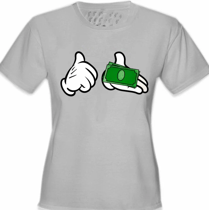 Bewild Cartoon Money Hands Girls T-Shirt Cool Funny & Offensive 6 Bewild Cartoon Money Hands Girls T-Shirt Cool Funny & Offensive