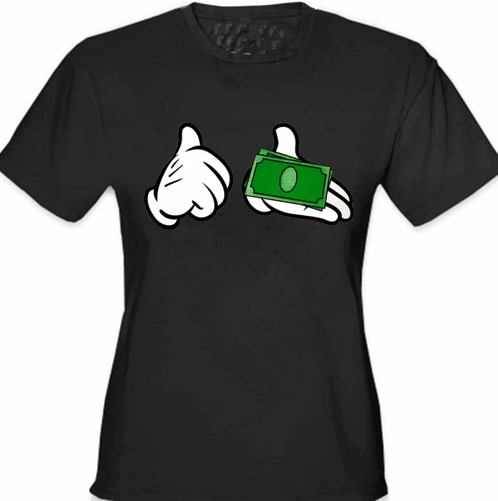 Bewild Cartoon Money Hands Girls T-Shirt Cool Funny & Offensive 9 Bewild Cartoon Money Hands Girls T-Shirt Cool Funny & Offensive