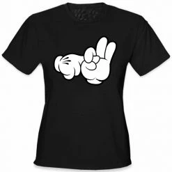 Bewild Cartoon Sex Hands Girl's T-Shirt