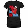 Bewild Cool Funny & Offensive Cartoon Spider Hands Rolling Up Ladies T-shirt