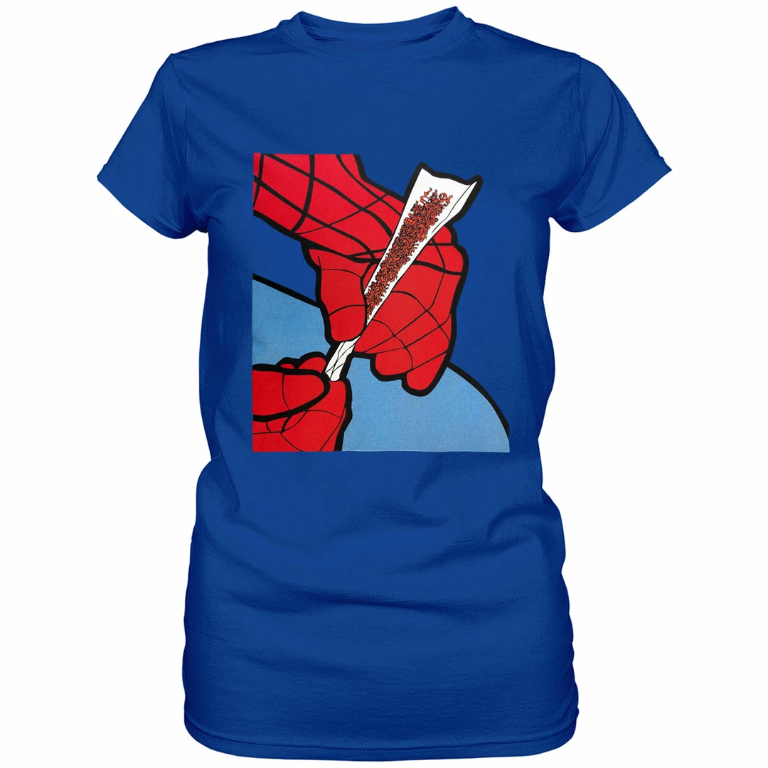 Bewild Cool Funny & Offensive Cartoon Spider Hands Rolling Up Ladies T-shirt 11 Bewild Cool Funny & Offensive Cartoon Spider Hands Rolling Up Ladies T-shirt