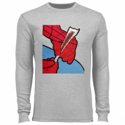 Bewild Cool Funny & Offensive Cartoon Spider Hands Rolling Up Thermal Shirt