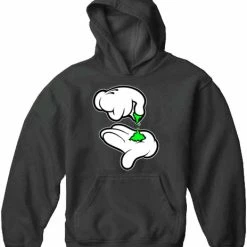 Bewild Cartoon Weed Hands Adult Hoodie