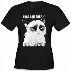 Bewild Cat Girl's T-Shirt Cool Funny & Offensive