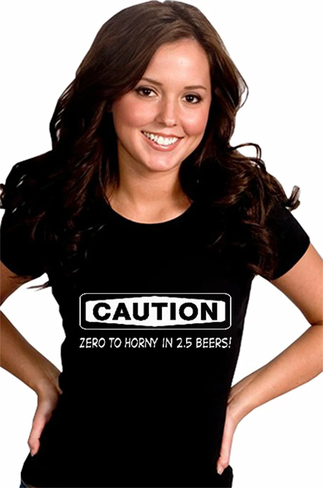 Bewild Caution: Zero To Horny Girls T-Shirt 3 Bewild Caution: Zero To Horny Girls T-Shirt