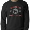 Bewild Sport Inspiration Cavalier King Charles Spaniel EST. 1500 Crewneck Sweatshirt