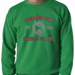 Bewild Sport Inspiration Cavalier King Charles Spaniel EST. 1500 Crewneck Sweatshirt
