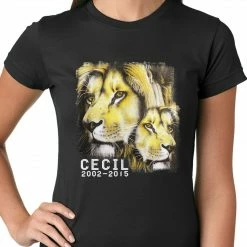 Bewild Cecil The Lion Tribute Shirt Ladies T-shirt Cool Funny & Offensive