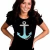 Bewild Chevron Lines Refuse To Sink Girl's T-Shirt Cool Funny & Offensive