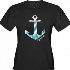 Bewild Chevron Lines Refuse To Sink Girl's T-Shirt Cool Funny & Offensive