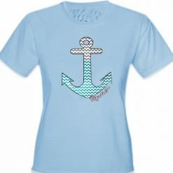 Bewild Chevron Lines Refuse To Sink Girl's T-Shirt Cool Funny & Offensive