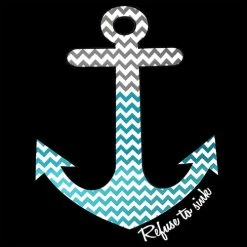 Bewild Chevron Lines Refuse To Sink Girl's T-Shirt Cool Funny & Offensive