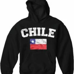Bewild Chile Vintage Flag International Hoodie Nationality & Ethnic
