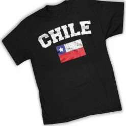 Bewild Chile Vintage Flag International Mens T-Shirt Nationality & Ethnic