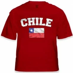 Bewild Chile Vintage Flag International Mens T-Shirt Nationality & Ethnic