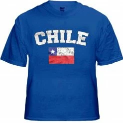 Bewild Chile Vintage Flag International Mens T-Shirt Nationality & Ethnic