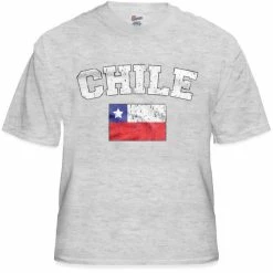Bewild Chile Vintage Flag International Mens T-Shirt Nationality & Ethnic