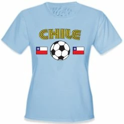 Bewild Chile World Cup Soccer Girls T-Shirt Nationality & Ethnic