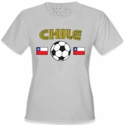 Bewild Chile World Cup Soccer Girls T-Shirt Nationality & Ethnic