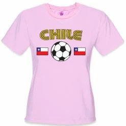 Bewild Chile World Cup Soccer Girls T-Shirt Nationality & Ethnic