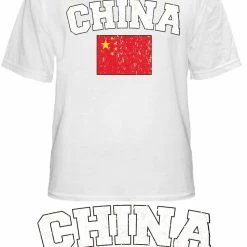 Bewild China Vintage Flag International Mens T-Shirt Nationality & Ethnic