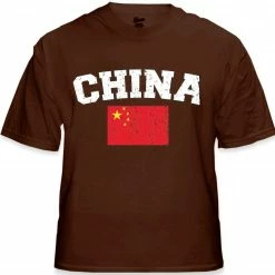 Bewild China Vintage Flag International Mens T-Shirt Nationality & Ethnic