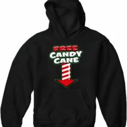 Bewild Christmas Hoodies - Free Candy Cane Men's Hoodie Holiday Prints