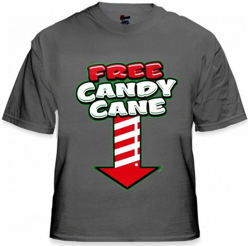 Bewild Holiday Prints Christmas Tee's - Free Candy Cane Men's T-Shirt