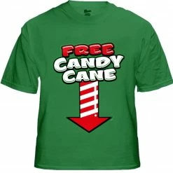 Bewild Holiday Prints Christmas Tee's - Free Candy Cane Men's T-Shirt