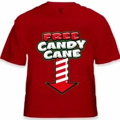 Bewild Holiday Prints Christmas Tee's - Free Candy Cane Men's T-Shirt