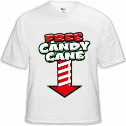 Bewild Holiday Prints Christmas Tee's - Free Candy Cane Men's T-Shirt