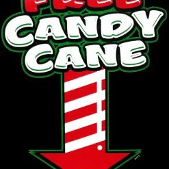 Bewild Holiday Prints Christmas Tee's - Free Candy Cane Men's T-Shirt