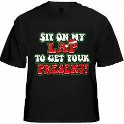 Bewild Holiday Prints Christmas Tee's - Sit On My Lap Men's T-Shirt 12 Bewild Holiday Prints Christmas Tee's - Sit On My Lap Men's T-Shirt