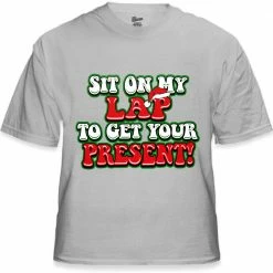 Bewild Holiday Prints Christmas Tee's - Sit On My Lap Men's T-Shirt 15 Bewild Holiday Prints Christmas Tee's - Sit On My Lap Men's T-Shirt