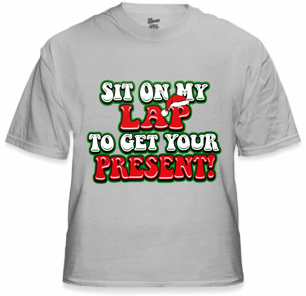 Bewild Holiday Prints Christmas Tee's - Sit On My Lap Men's T-Shirt 7 Bewild Holiday Prints Christmas Tee's - Sit On My Lap Men's T-Shirt