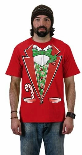 Bewild Christmas Tuxedo Men's T-Shirt Holiday Prints 3 Bewild Christmas Tuxedo Men's T-Shirt Holiday Prints