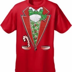 Bewild Christmas Tuxedo Men's T-Shirt Holiday Prints