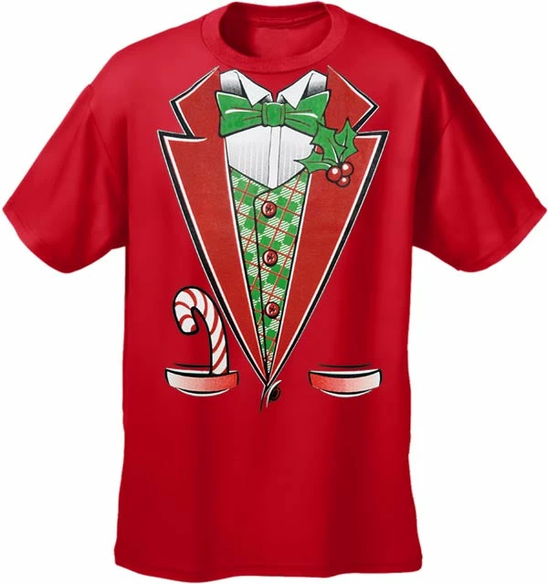 Bewild Christmas Tuxedo Men's T-Shirt Holiday Prints 4 Bewild Christmas Tuxedo Men's T-Shirt Holiday Prints