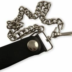 Bewild Wallets & Chains Classic 17 Inch Steel Jean & Wallet Chain With Leather Strap
